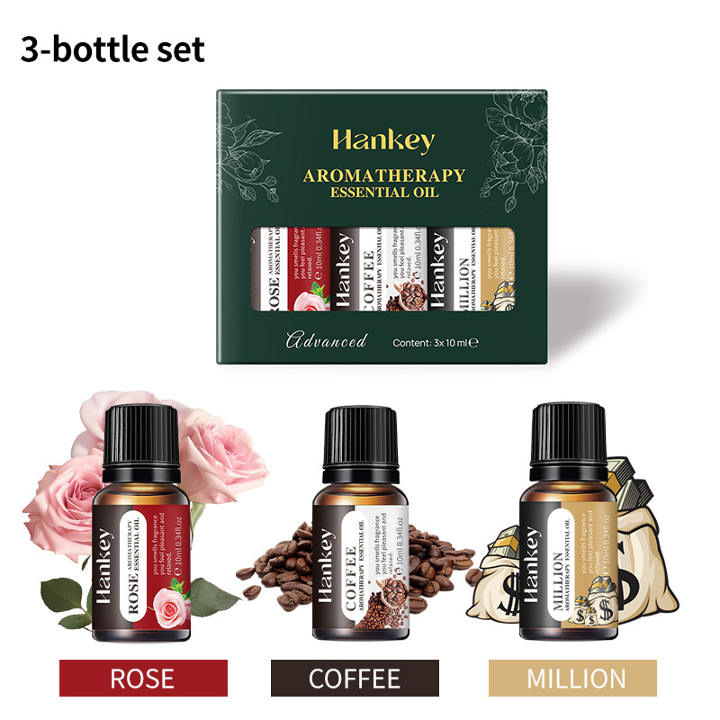 Aromatherapy Diffuser - 3/5/6 個 10 ミリリットルアロマセラピーエッセンシャルオイルギフトセット、ローズコーヒーの香りの水溶性エッセンシャルオイル加湿器アロマディフューザー用