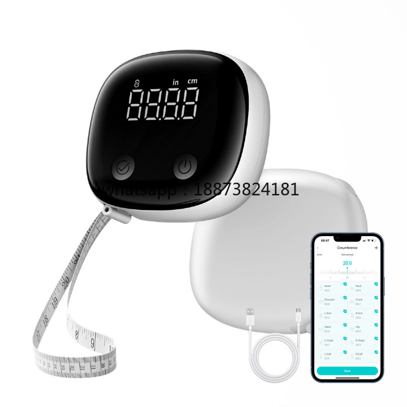 Xbody Health & Wellness - Fitdaysスマートボディテープメジャー、スマートウエストルーラー、Fitdaysアプリ対応、体脂肪率・BMI測定ツール、体型測定テープ、迅速発送