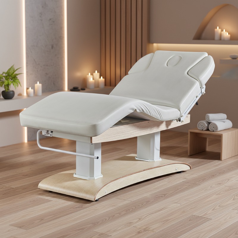 Health Wellness Clinic - 工場カスタマイズ合成皮革マッサージベッド電動スパウェルネステーブル、ホテル・健康クリニック用4モーター調整機能付き