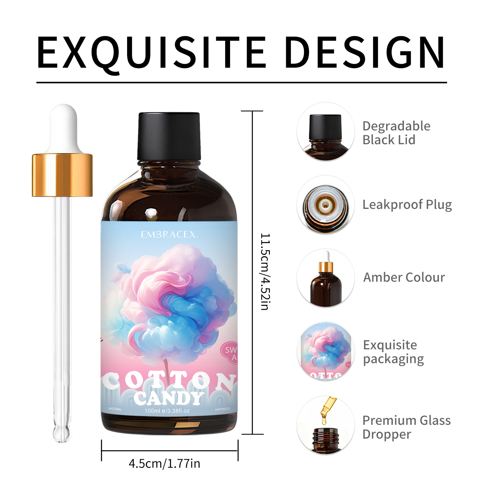 100ml 綿菓子エッセンシャルオイルディフューザーキャンド - Aromatherapy Diffuser のレビューと価格