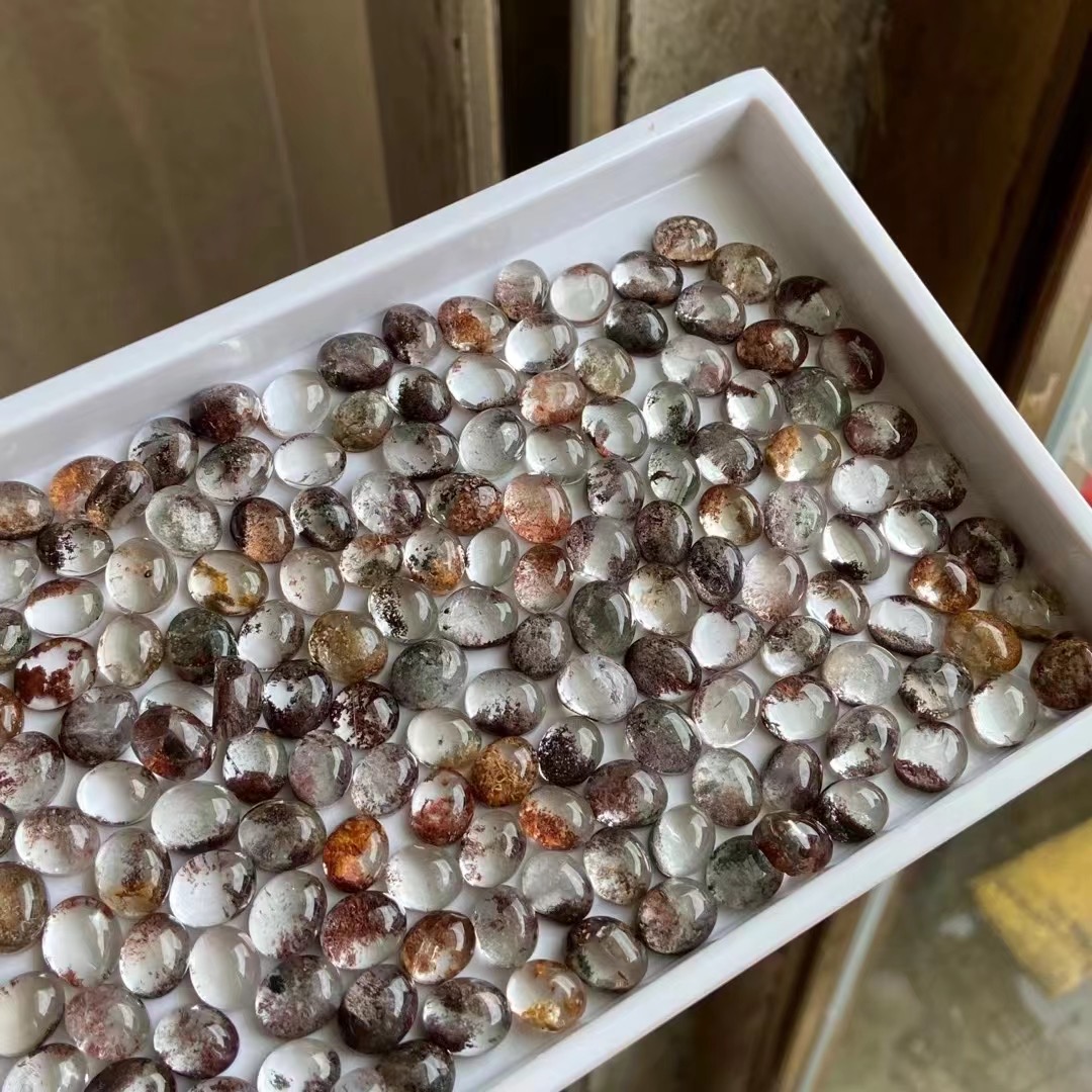 天然ロードライトクォーツ女性リングガーデンクォーツヒーリング - Healing Crystal Set のレビューと価格