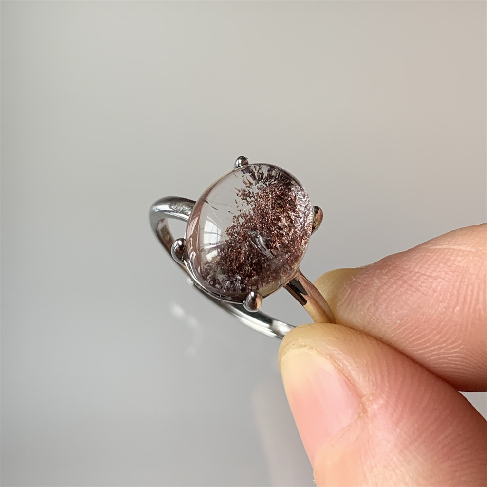 天然ロードライトクォーツ女性リングガーデンクォーツヒーリング - Healing Crystal Set のレビューと価格