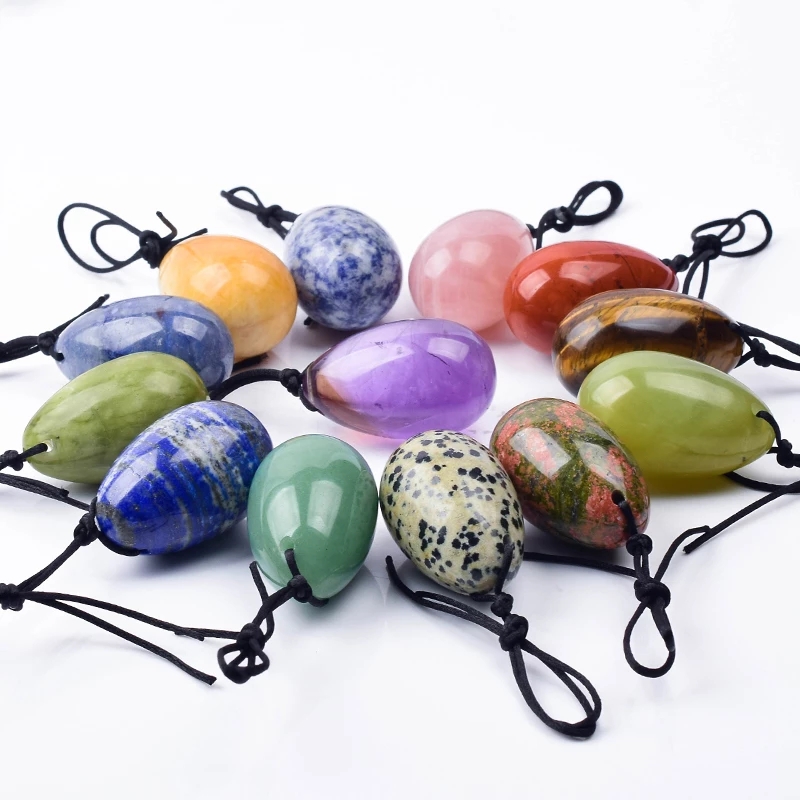 天然水晶玉マッサージ卵,30x20mm,女性用,ケゲルボール - Xbody Health & Wellness のレビューと価格