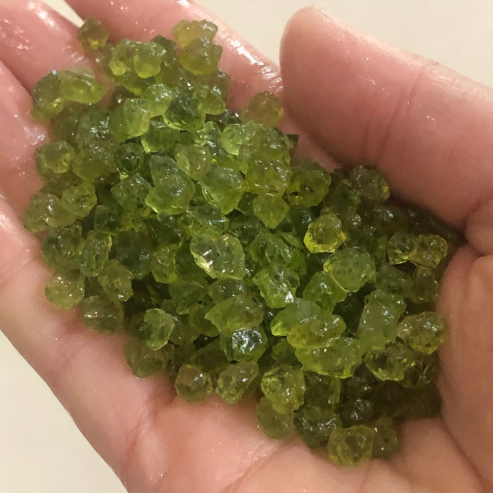 20 グラム/パック天然ペリドットオリビン水晶原石チップ砂利 - Healing Crystal Set のレビューと価格