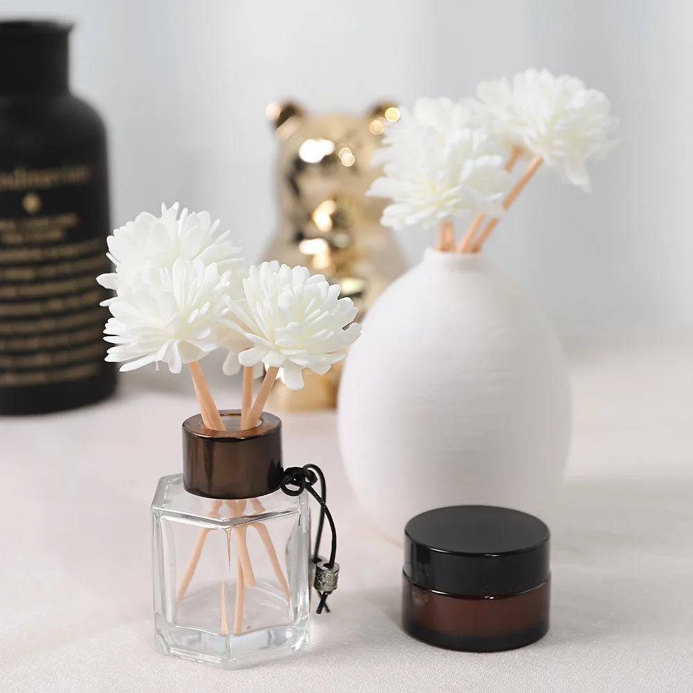 10本入りアロマディフューザースティックと白いフォームフラワ - Aromatherapy Diffuser のレビューと価格