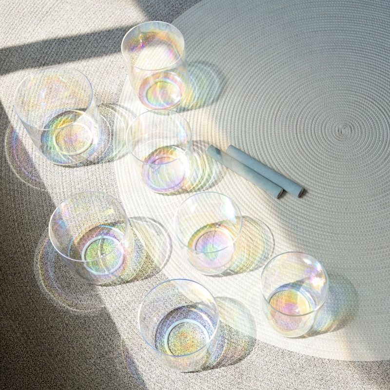 透明なシンギングボウルセット サウンドヒーリング クォーツボ - Healing Crystal Set のレビューと価格