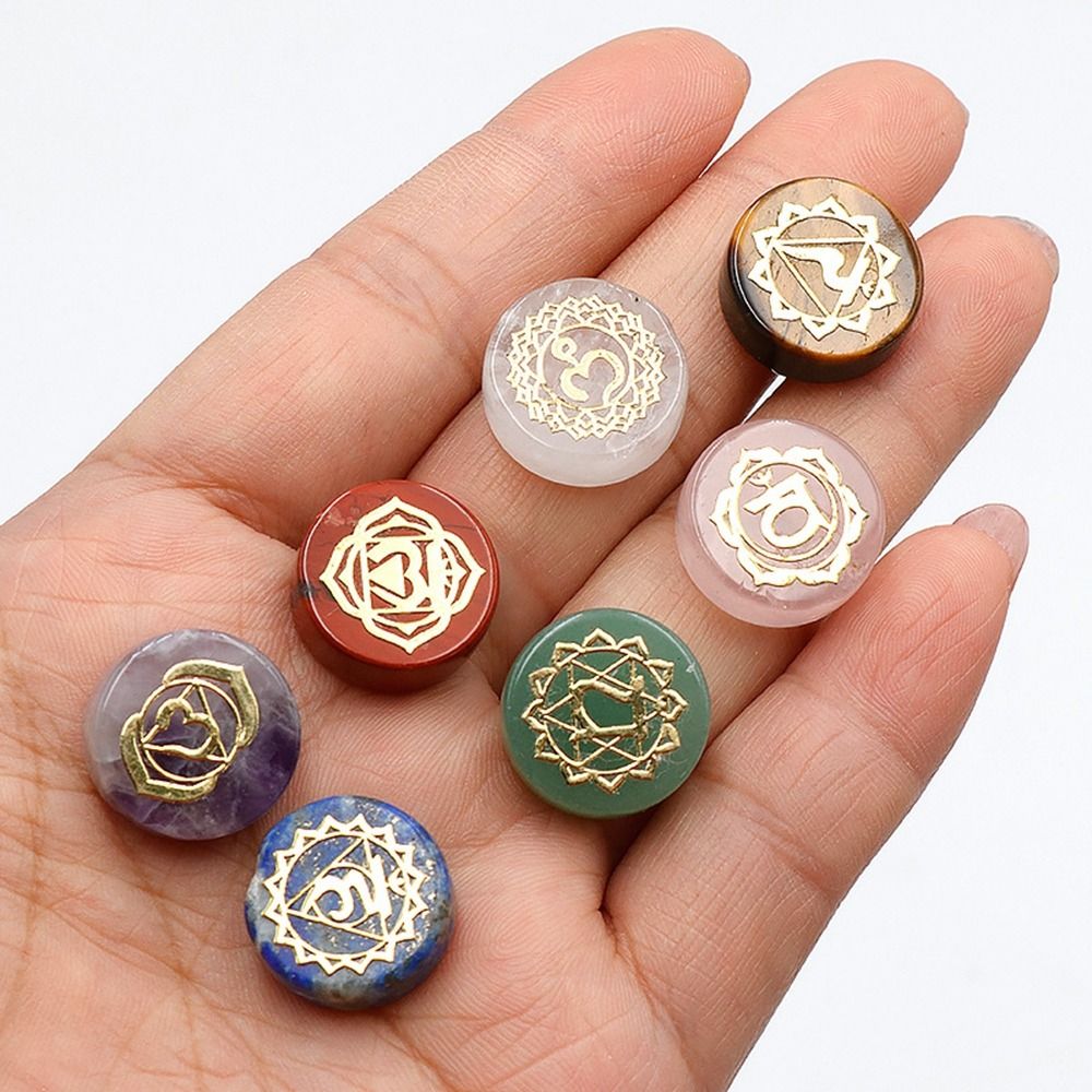 7個/セット 天然石 七チャクラ 天然クリスタルストーン ソ - Healing Crystal Set のレビューと価格