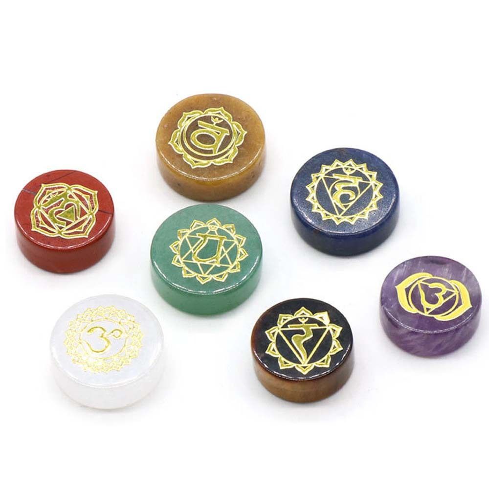 7個/セット 天然石 七チャクラ 天然クリスタルストーン ソ - Healing Crystal Set のレビューと価格
