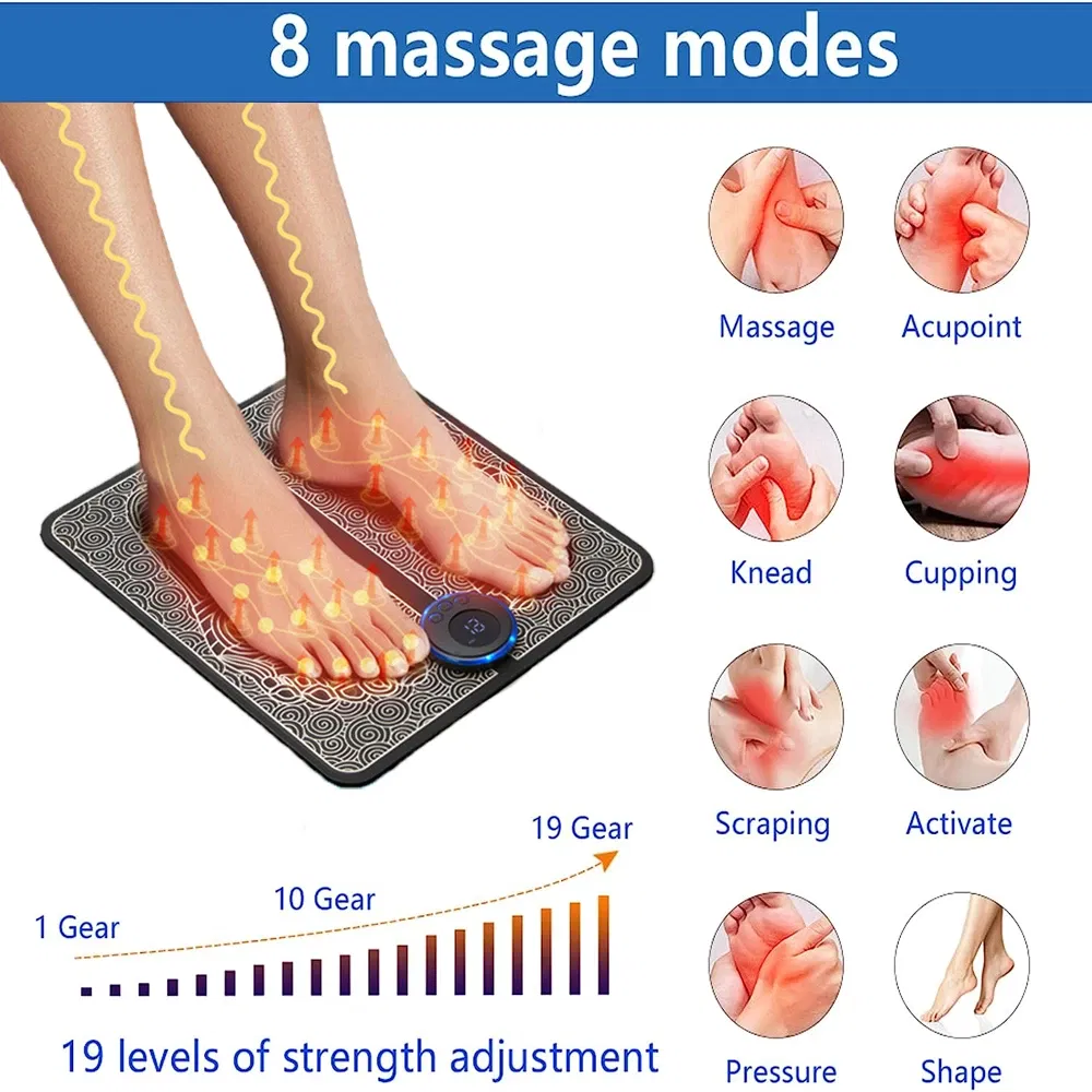 ポータブル充電式EMSフットマッサージャーパッド、TENS刺 - Ems Foot Massager のレビューと価格