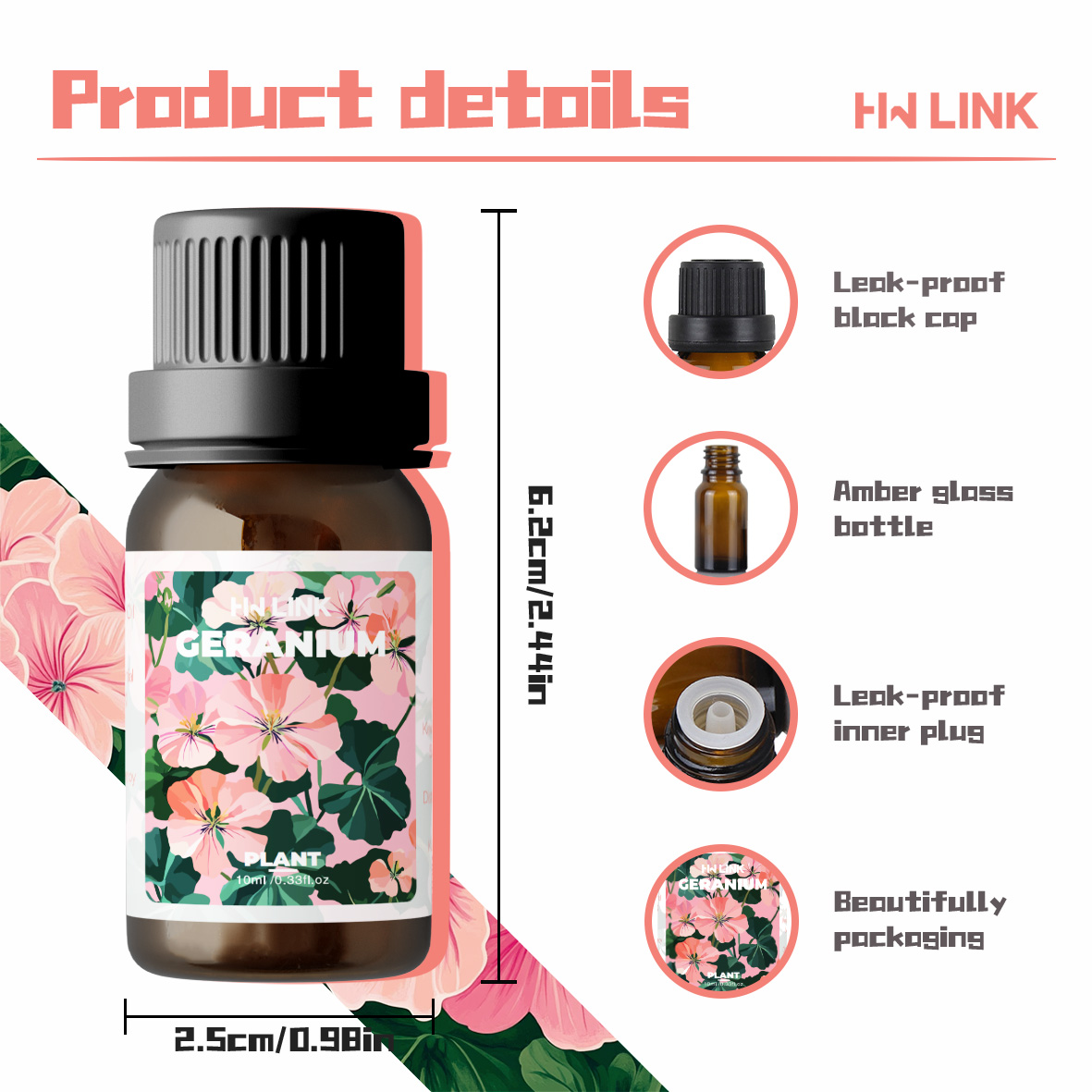 ゼラニウム エッセンシャルオイル 10ml 100% 純粋天 - Aromatherapy Diffuser のレビューと価格