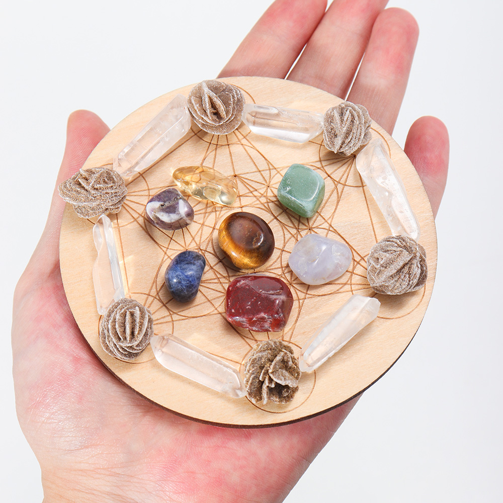 7 ピース/セット天然水晶混合 7 チャクラヒーリングストー - Healing Crystal Set のレビューと価格