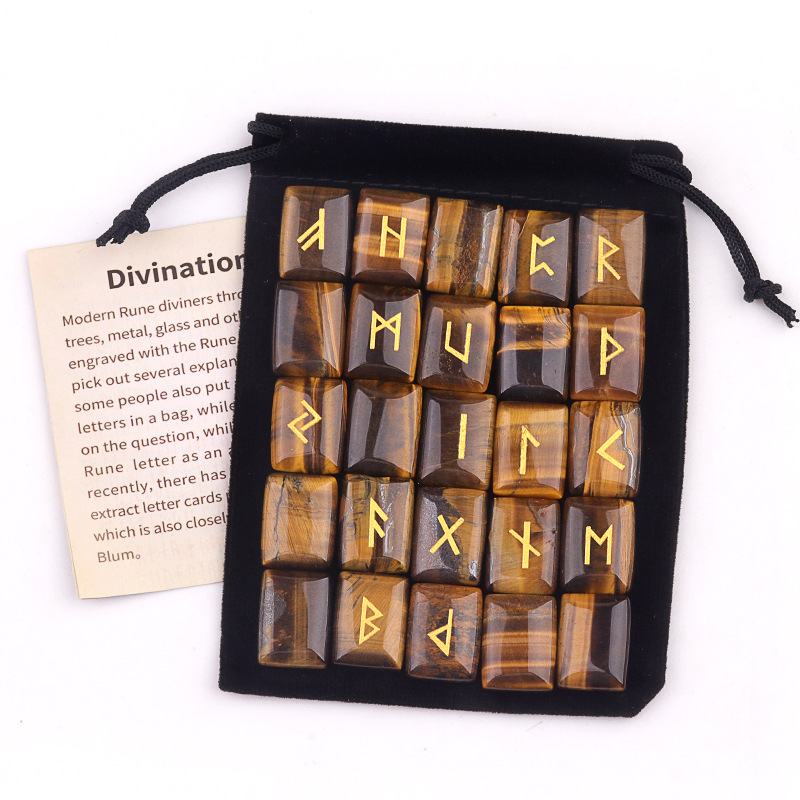 25 個のルーン石セット彫刻エルダーファーストアルカーファン - Healing Crystal Set のレビューと価格