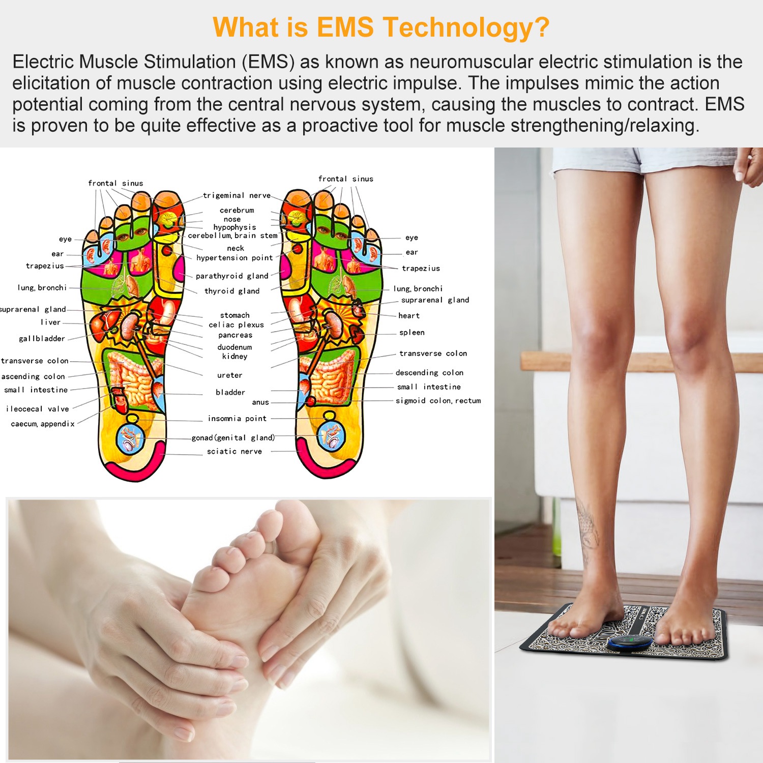 フットマッサージ機、フットマッサージャー、マッサージマット  - Ems Foot Massager のレビューと価格